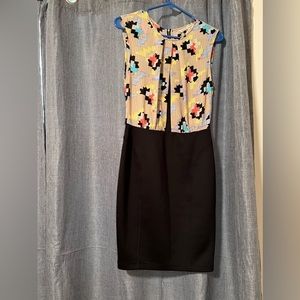Size 6 Rachel Roy dress multi print and black